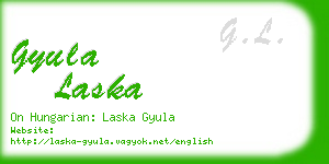 gyula laska business card